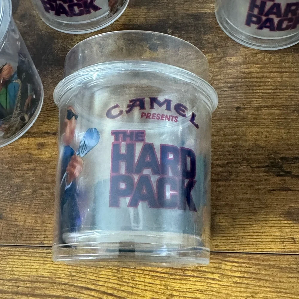 Vintage‎ Camel Joe Camel Band Hard Pack Thermo Serv Cup Set Of 4 USA